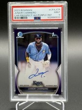 2023 Bowman JUNIOR CAMINERO 1st Purple Refractor Auto /250 CPA-JCR PSA 9