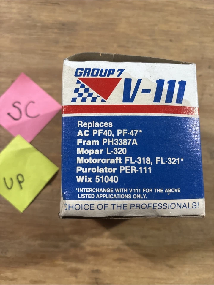 FILTRO DE ACEITE GRUPO 7 V111 para 77-14 CHEVROLET BUICK PONTIAC GMC AMC SAAB Foto 2 de 4