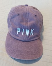 Victoria's Secret PINK Womens Adjustable Baseball Cap Hat White Logo