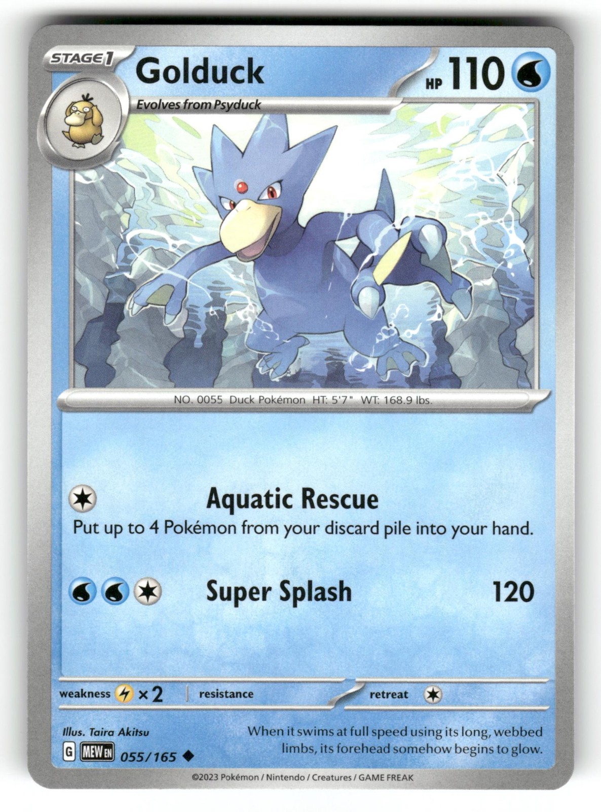 Golduck NM 055/165 151 Pokemon Regular Uncommon