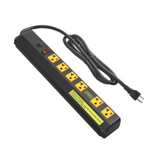 JUNNUJ Heavy Duty Metal Power Strip 20 Amp, High Amp Surge Protecto... Fast Ship