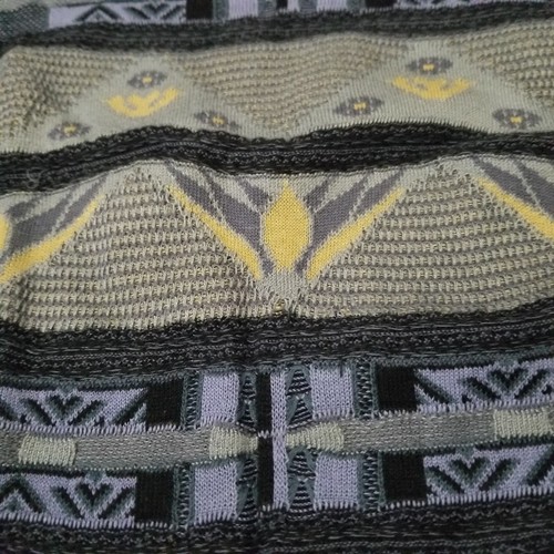 St. Croix La Femme Knit Crewneck Sweater Size Large Cotton Geometric Gray - Picture 8 of 10