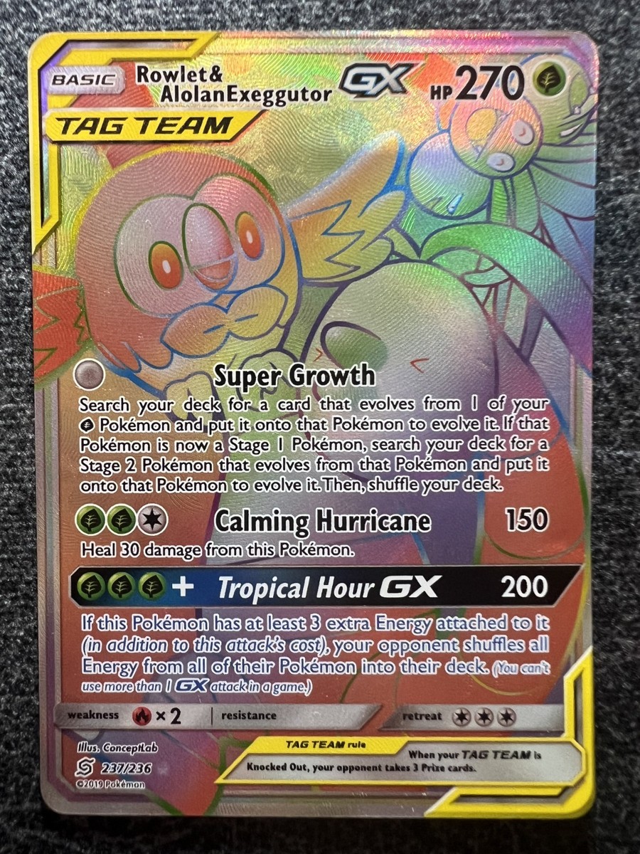 hyper rare pokemon cards tag team Gengar & Mimikyu GX - 186/181 - Up 2019 Pokemon Japanese SM Double