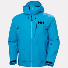 450 HH Helly Hansen Odin 9 Worlds 3.0 Hard Shell Ski Jacket Cyan Size Large