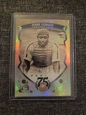2014 Panini Hall of Fame 75th Ann. Blue Shield /75 SP Josh Gibson #42 HOF 
