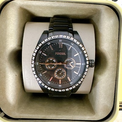 Fossil BQ1546 Multifunction Swarovski Crystal Carissa Black Watch