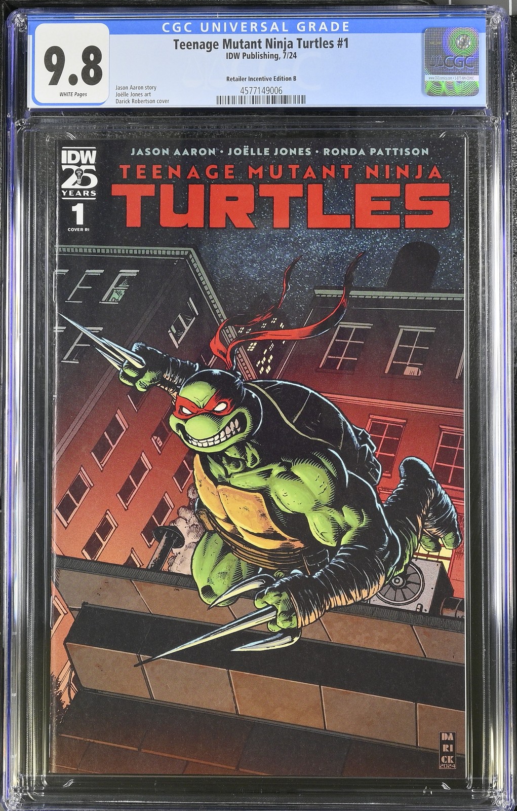 Teenage Mutant Ninja Turtles 1 CGC 9.8 Retailer Incentive Variant B