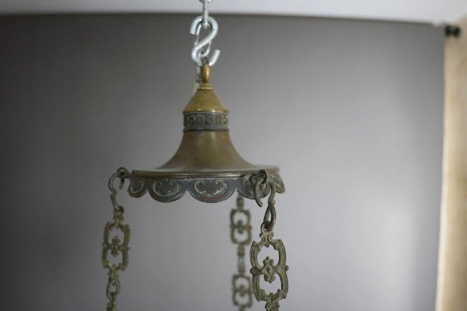 Antiguo candelabro iglesia renacimiento gótico - bronce ornamentado - 6 velas Ho Foto 4 de 4