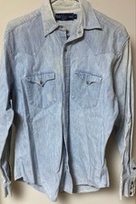 Ralph Lauren Denim Shirt S Unisex 80s 90s Vintage Japan