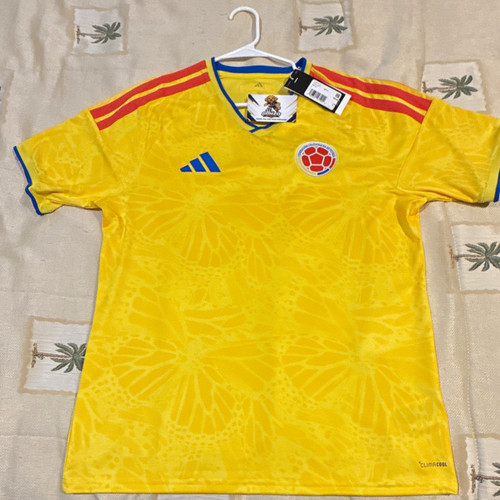 adidas Colombia National Team Soccer Jersey Yellow/Red/Blue Men’s L ClimaCool