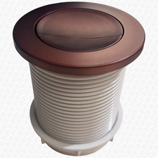 Brushed Bronze Copper Twin Hose Toilet Push Button Dual Flush Air Type Pneumatic