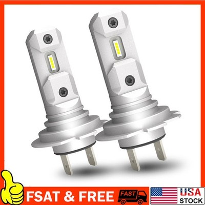 2x H7 LED Headlight Bulb Kit High Low Beam 80000LM Super Bright 6500K White E4EA