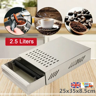 2.5L Coffee Knock Box Espresso Machine Accessory Out Drawer Box Non-Slip Stainle - Image 1 of 4