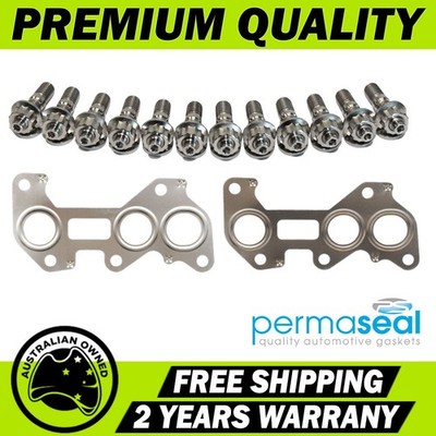 Permaseal Manifold Titanium Stud&Gaskets For Toyota Soarer JZZ30 1JZ-GTE 2.5L