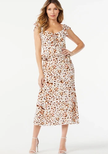 VALENTINO Abito donna Sofia Jeans di Sofia Vergara con volant e cuore midi taglia XXL