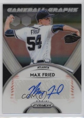 2019 Panini Prizm Game Ball Graphs Max Fried #GB-MF Auto 0t2