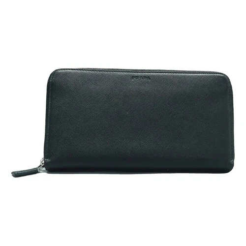 Portefeuille en cuir noir PRADA 326 021025