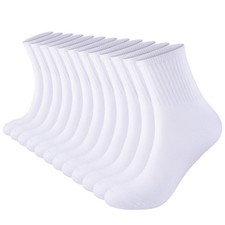 Womens Cotton Cushioned Ankle Socks, Athletic Quarter Mini Crew Socks.
