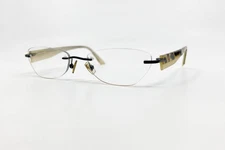 Marchon Airlock 2 AL800/117 108 Beige Cheetah Oval Rimless Women Eyeglasses 52mm