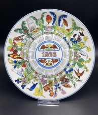 Wedgwood Of Etruria & Barlaston Robin Calendar Plate Sixth Series 1976