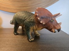 Triceratops l9  Vintage Large Squeezable Lightweight Rubber Dinosaur New Canna