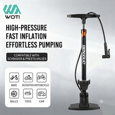 Bike Foot Pump High Pressure Air Pump with Gauge Bicycle Ball Tire Inflator