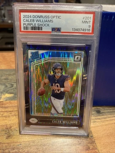 2024 Donruss Optic Rated Rookie Caleb Williams Purple Shock Prizm PSA 9 RC