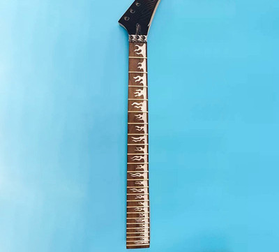 DIY Maple Electric Guitar Neck Rosewood fretboard Flamelnly 24 frets 25.5 inches