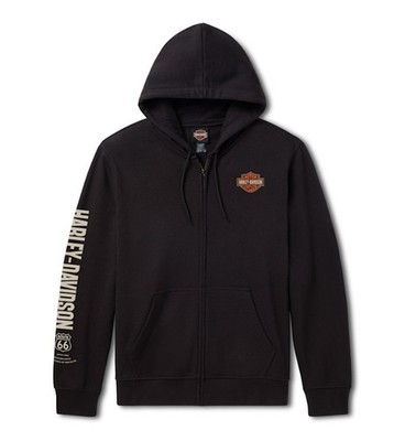 HARLEY-DAVIDSON Route 66 Anniversary Full Zip Fleece Hoodie für Herren