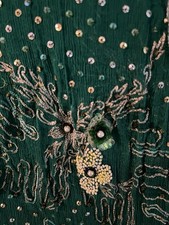 Dupatta Green Beaded Shawl/Scarf