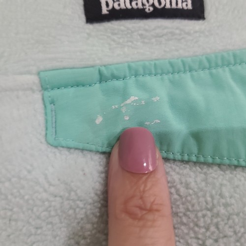 PATAGONIA Girls XL 14 Synchilla Snap-T Fleece Pullover Teal Blue Mint Aqua Kids - Picture 8 of 11