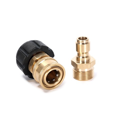 #ad 2 PCS High Pressure Washer Adapter Set M2215mm To 3 8 Female Male 5000PSI $25.17