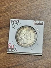 1909 D Barber Silver Quarter BU Uncirculated MS++ Toned Toning Coin (Raw18089)