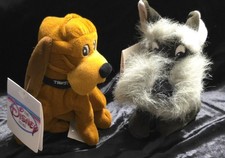 Disney Store Tramp Bean Bag Plush Jock Trusty 8 Inch NWT Lot Of Two