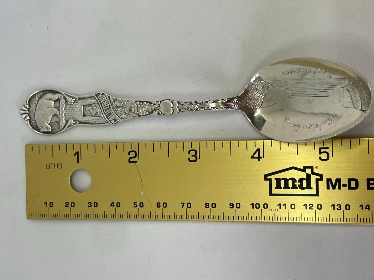 VINTAGE MECHANICS STERLING, GOLDEN GATE SAN FRANCISCO, CA. SPOON  "H"   