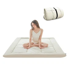 Japanese Floor Mattress Futon Mattress,3" Foldable Tatami Sleeping Pad for Ad...