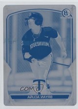 2023 Bowman Draft Chrome Printing Plate Cyan 1/1 Bryan Acuna Acuña #BDC-39 1s4s