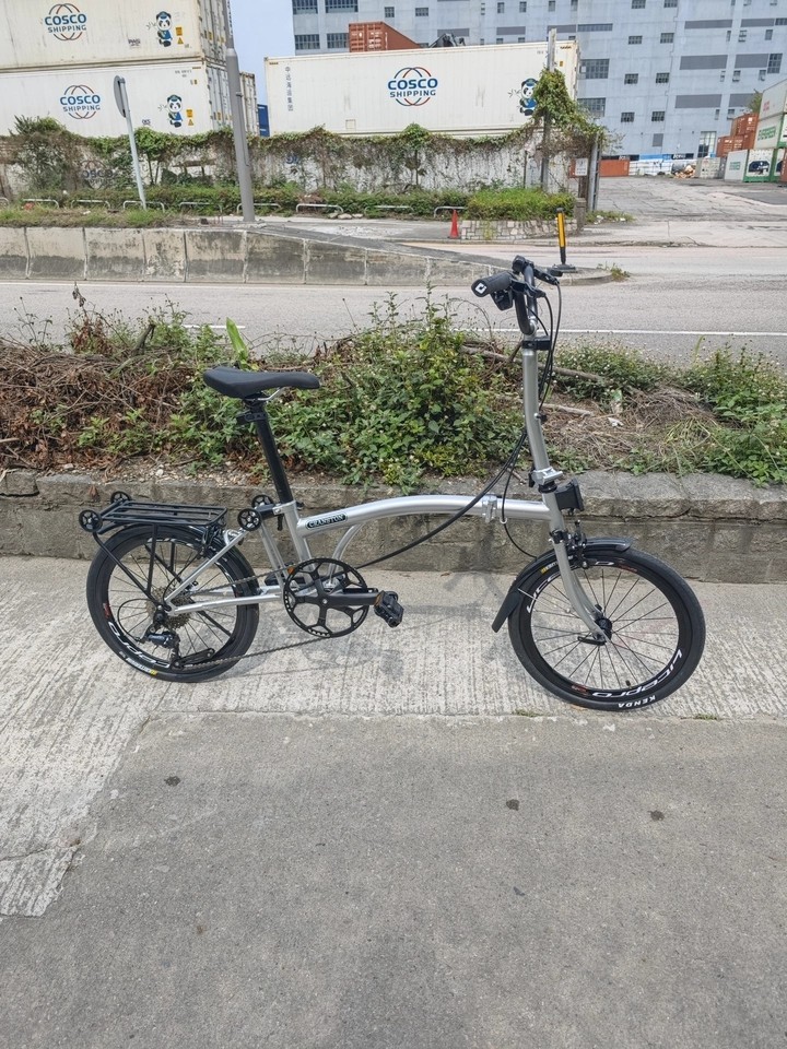 CRANSTON R20 20-inch 9-speed Ultralight Portable silver Three-Folding Bicycle 