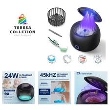 Upgraded Ultrasonic Retainer Cleaner, 45kHz Retainer Cleaner Machine for Dent...