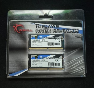G. SKILL Ripjaws 64GB (2x32GB) PC4-25600 DDR4-3200 SO-DIMM RAM