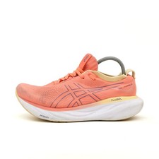 ASICS Damen Gel-Nimbus 25 Sneaker Orange Mesh Stoßämpfend Laufschuh EU 40.5