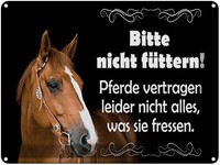 Blechschild 30X40 Cm Bitte Nicht FüTtern Pferde Spruch Zitat Deko Geschenk Metal