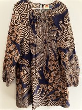 NWOT FARM RIO Anthropologie Large  Multicolor Abstract Printed Tunic Mini Dress