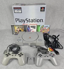 SONY PlayStation 1 Console SCPH-7501 Bundle Original Box Games Controllers PS1