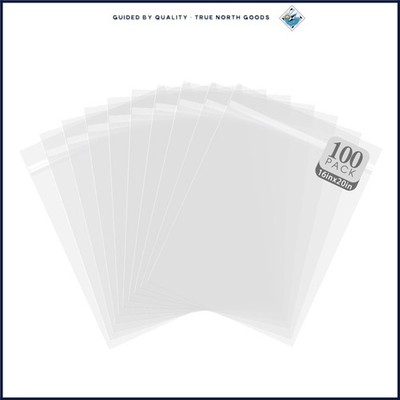 100 Count 16x20 Clear Plastic Sleeves for Protecting Artwork and Important Items