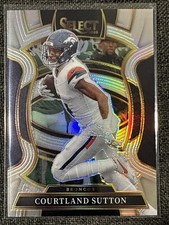 2025 Panini Select - Courtland Sutton #11 Concourse Silver Prizm - Broncos