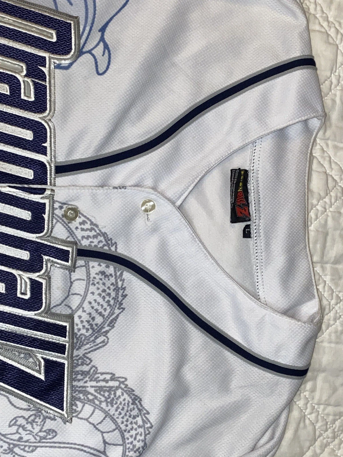 Dragonball Z Baseball Jersey Goku Vegeta 2002 VTG