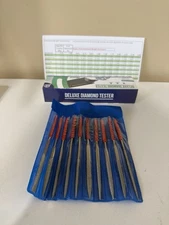 PuriTEST10 Piece Diamond Needle File Set & Portable Electronic Diamond Tester