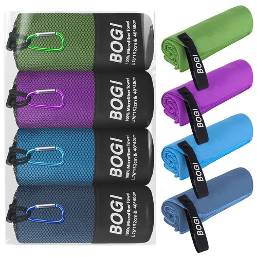 4 Pack(8 pcs) Microfiber Travel Sports Towel-Quick Dry Towel, Soft Lightweigh...
