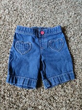 JUMPING BEANS  Girl  s Denim Shorts with Heart Pockets Gymboree Vibes Size 4